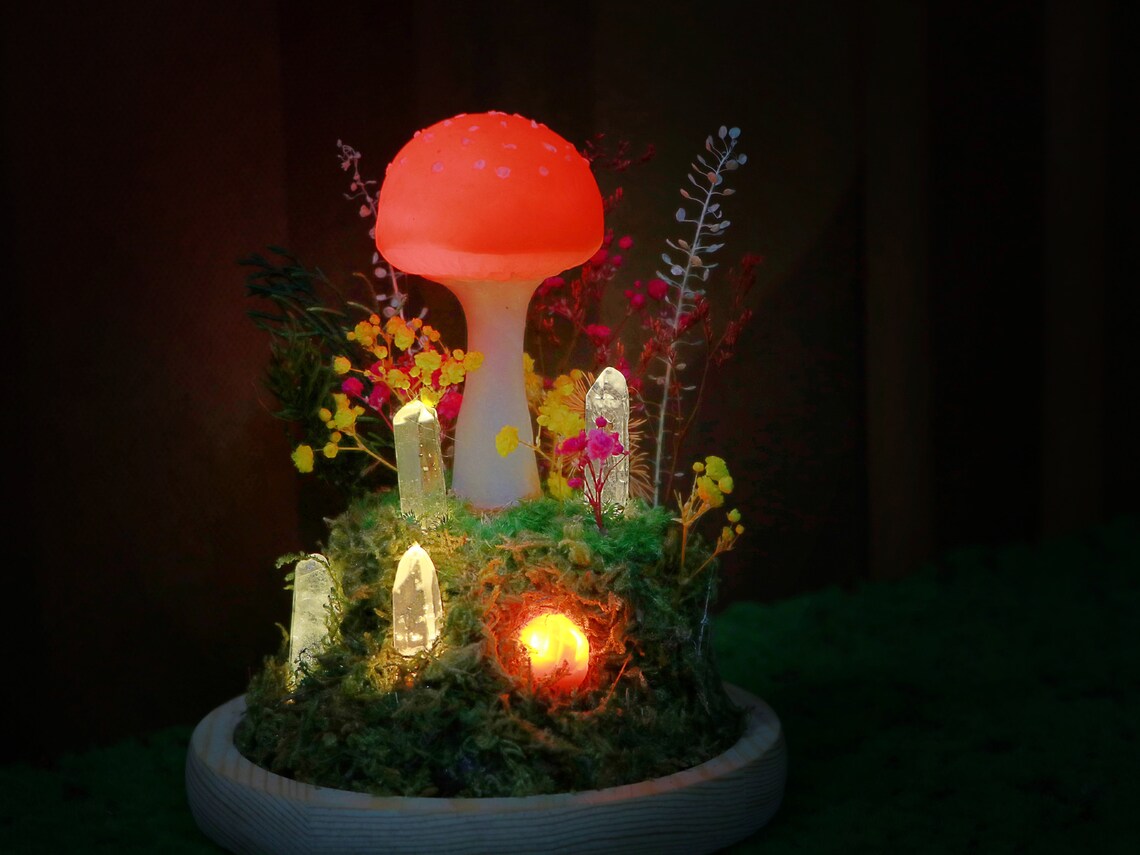 Crystal Mushroom Led Light