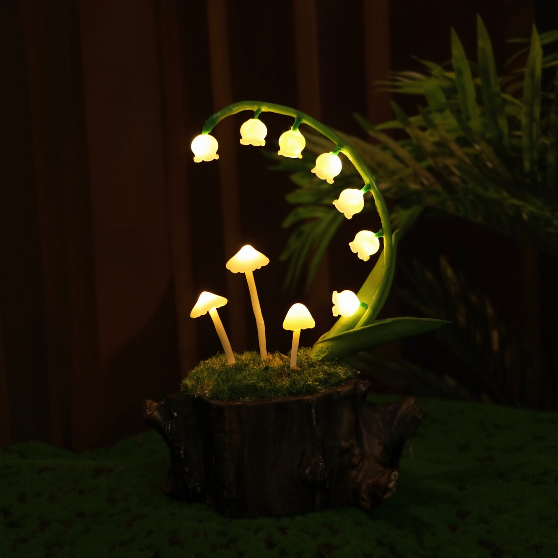 Handmade Original Lily of the Valley Mushroom Night Light