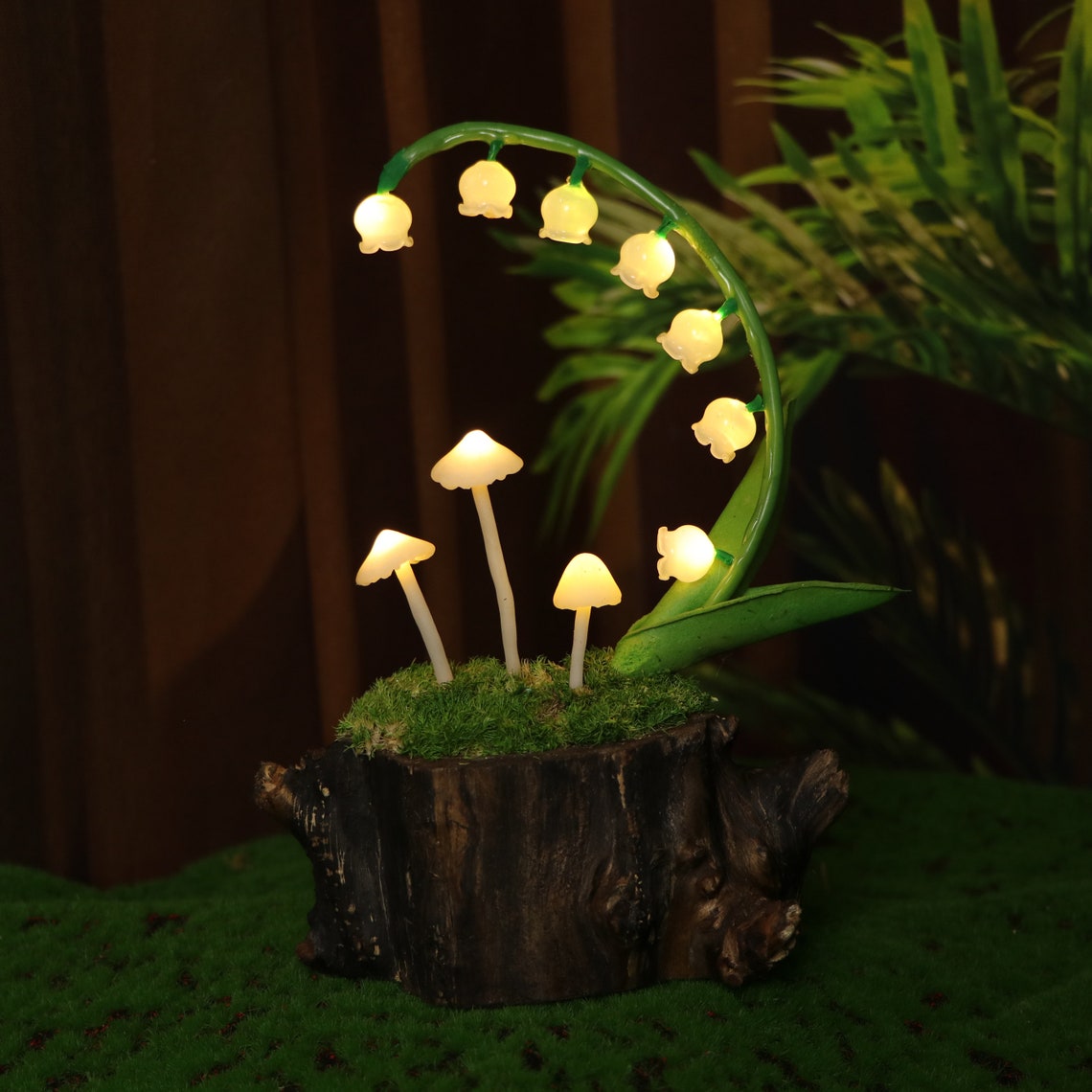 Handmade Original Lily of the Valley Mushroom Night Light