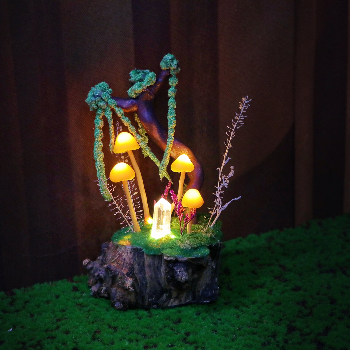 Crystal Forest Mushroom Lamp