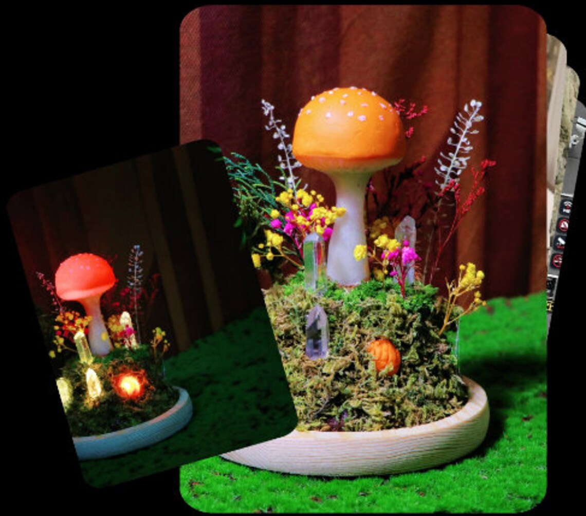 Crystal Mushroom Led Light