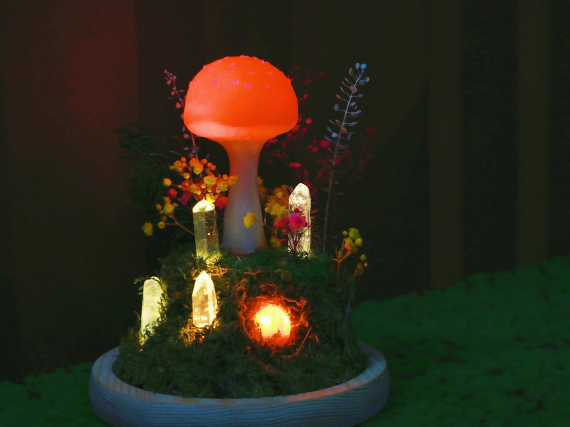 Crystal Mushroom Led Light