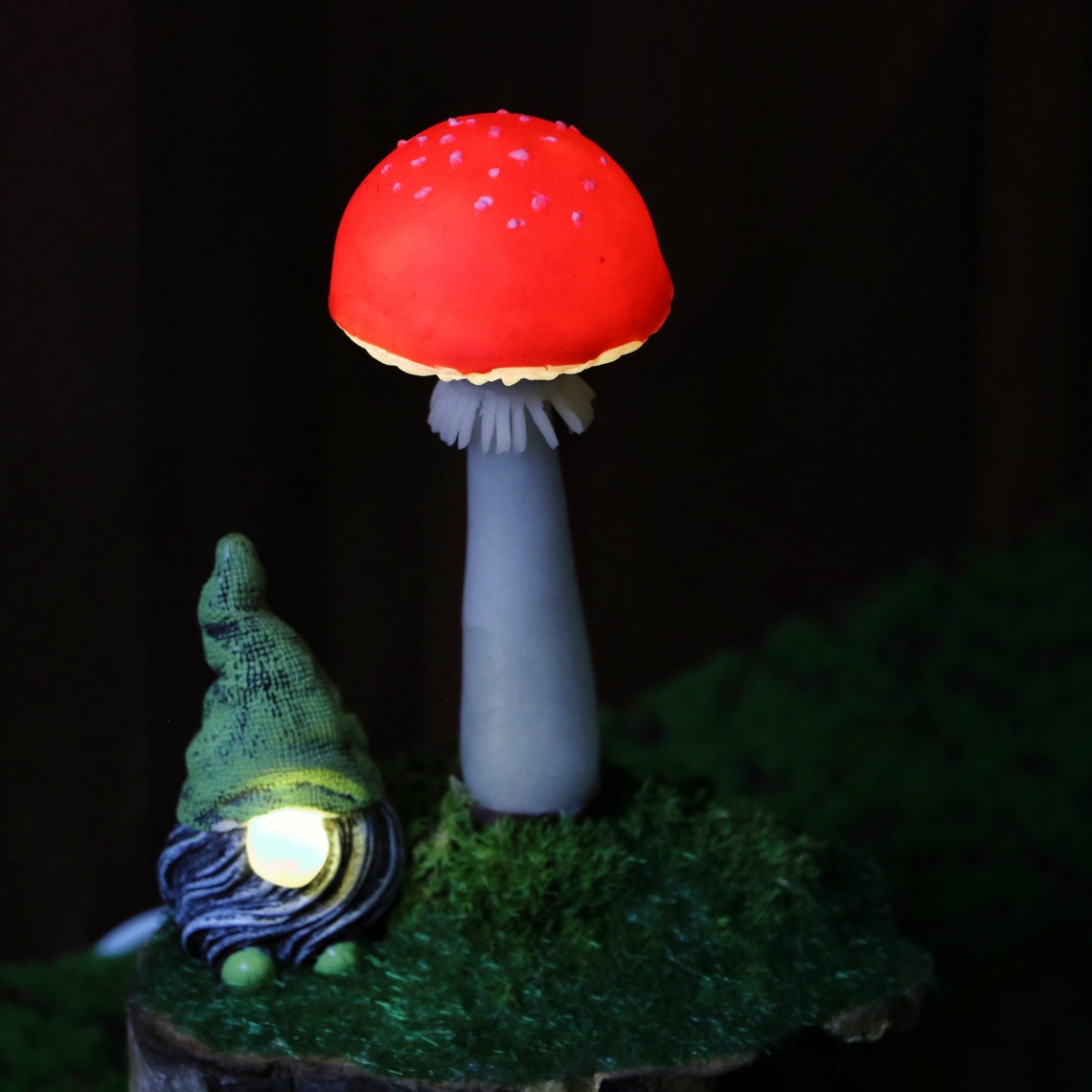 Gnome Elf Mushroom Night Light