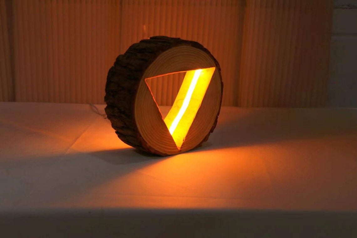 Log Inverted Triangle Night Light