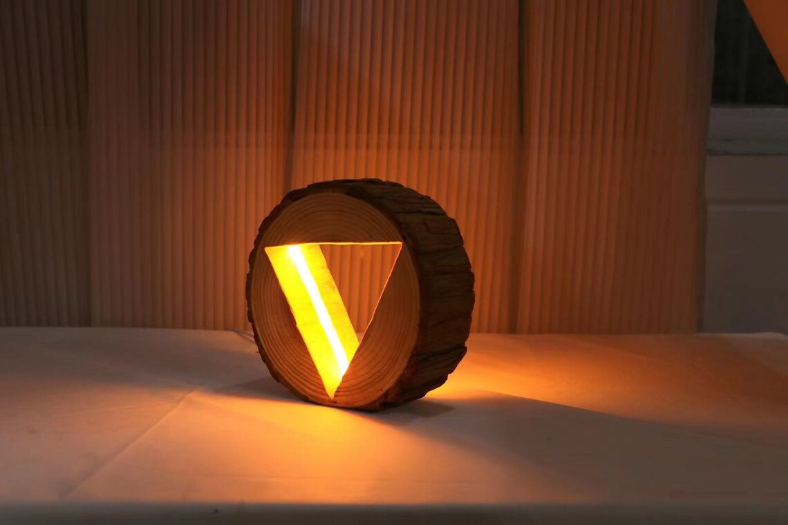 Log Inverted Triangle Night Light