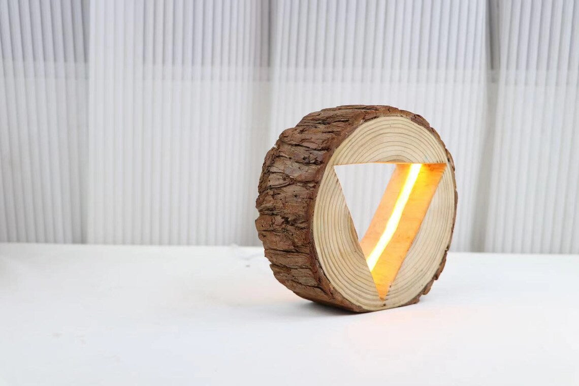 Log Inverted Triangle Night Light