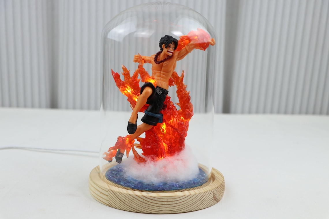 One Piece Fire Fist Ace Anime Figure Night Light