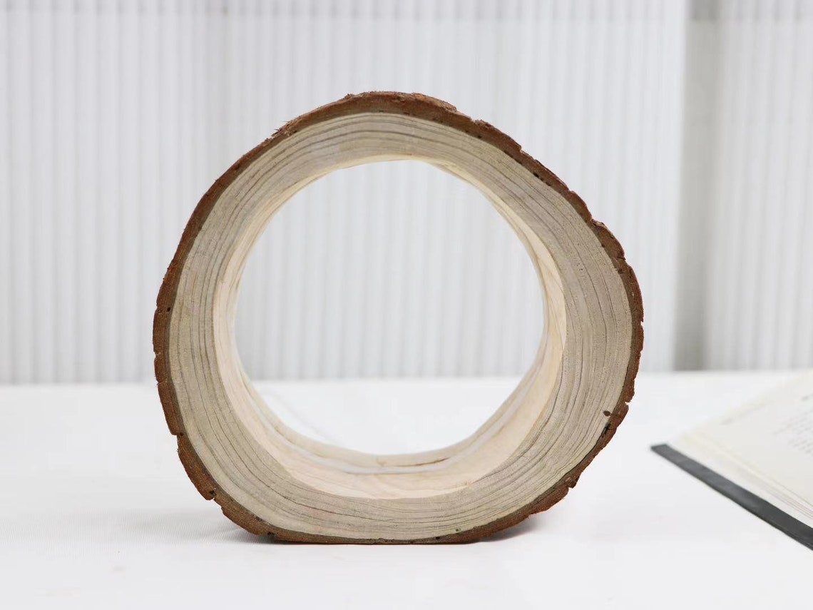 Round Log Night Light