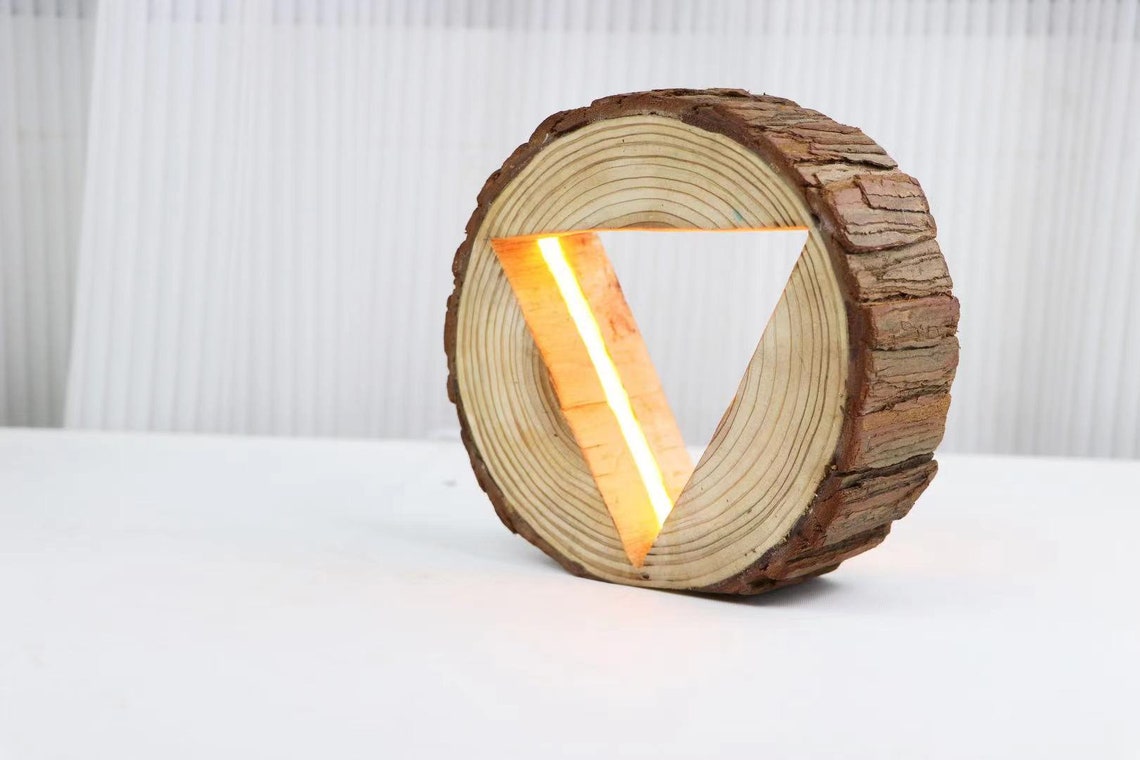 Log Inverted Triangle Night Light