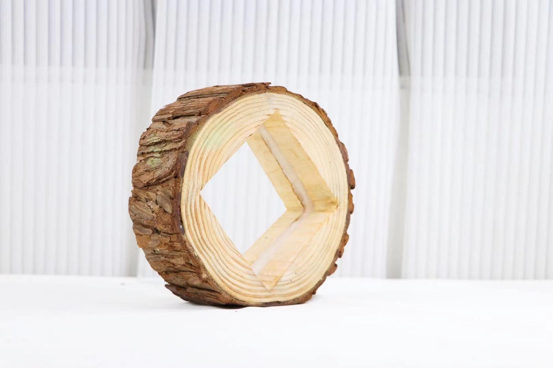 Log Rhombus Tischlampe