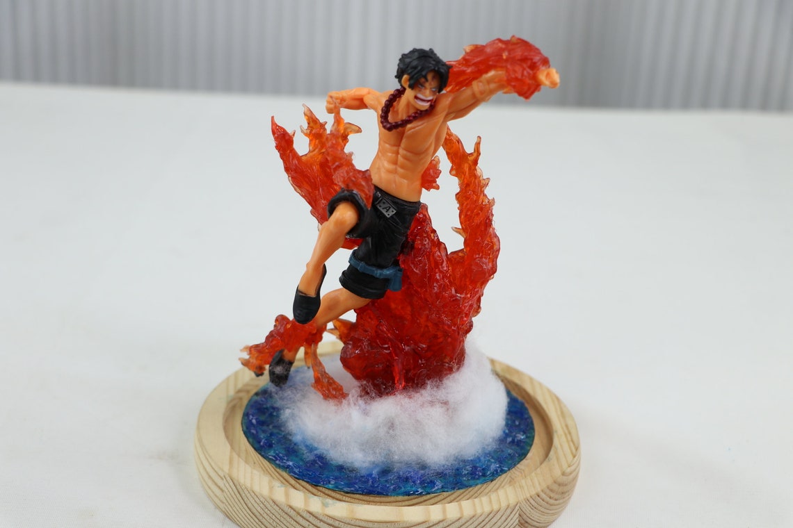 One Piece Fire Fist Ace Anime Figure Night Light