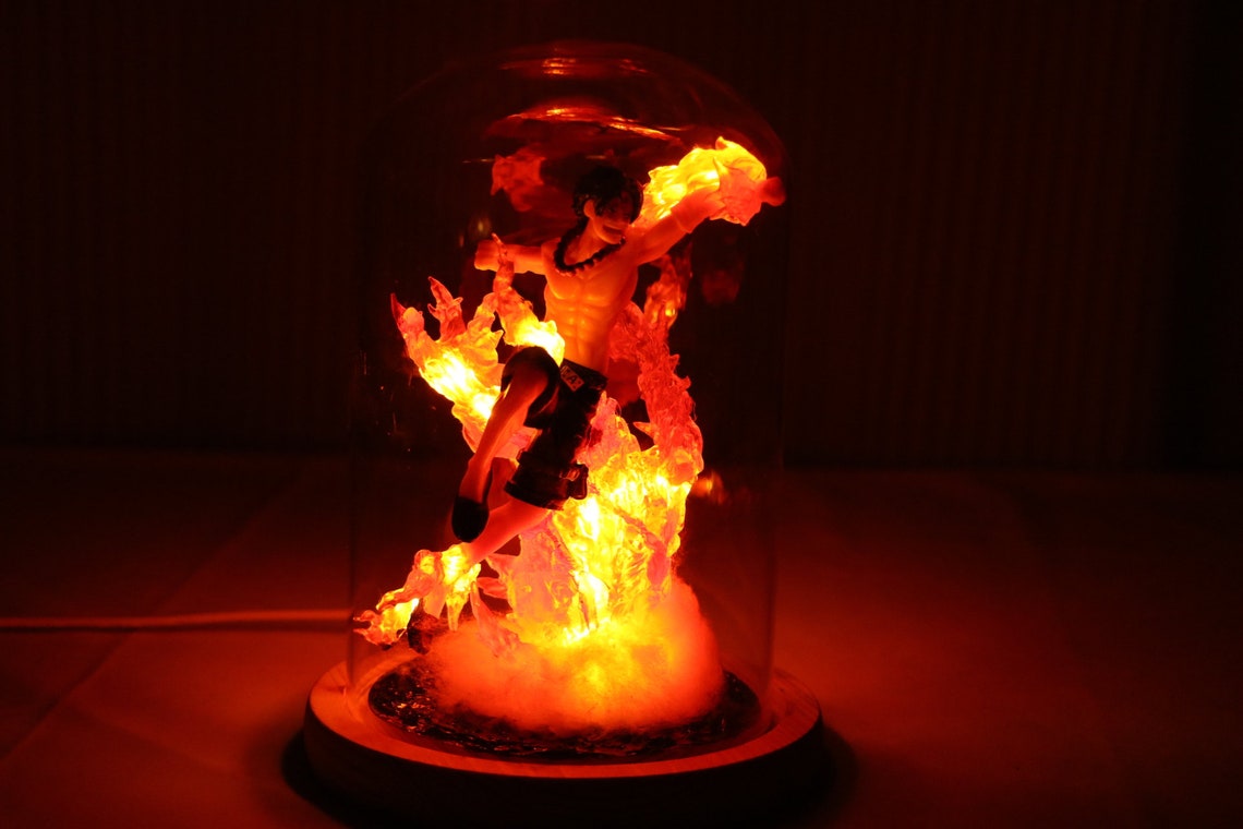 One Piece Fire Fist Ace Anime Figure Night Light