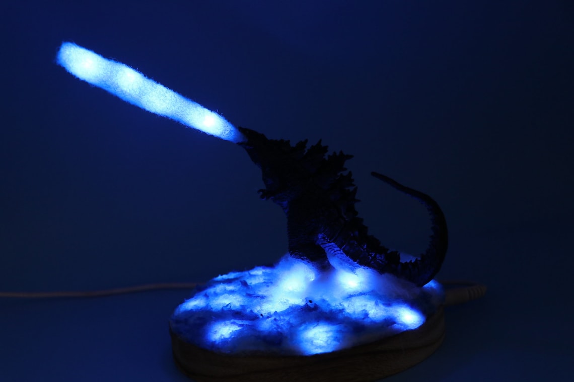 Red Lotus Godzilla Boy Birthday Gift Lamp