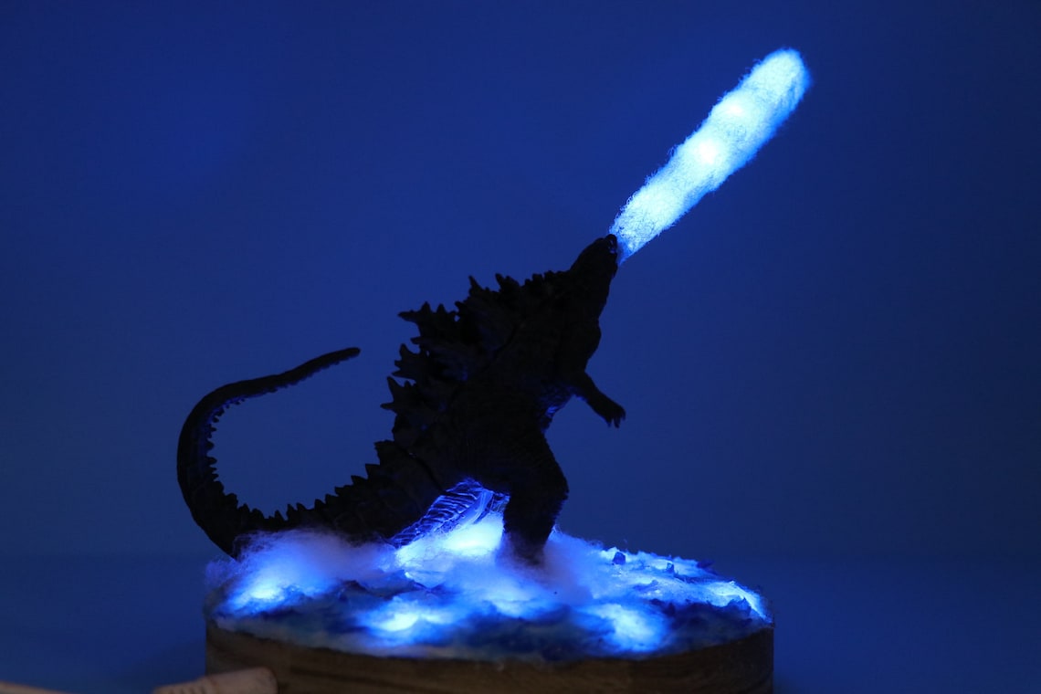 Red Lotus Godzilla Boy Birthday Gift Lamp