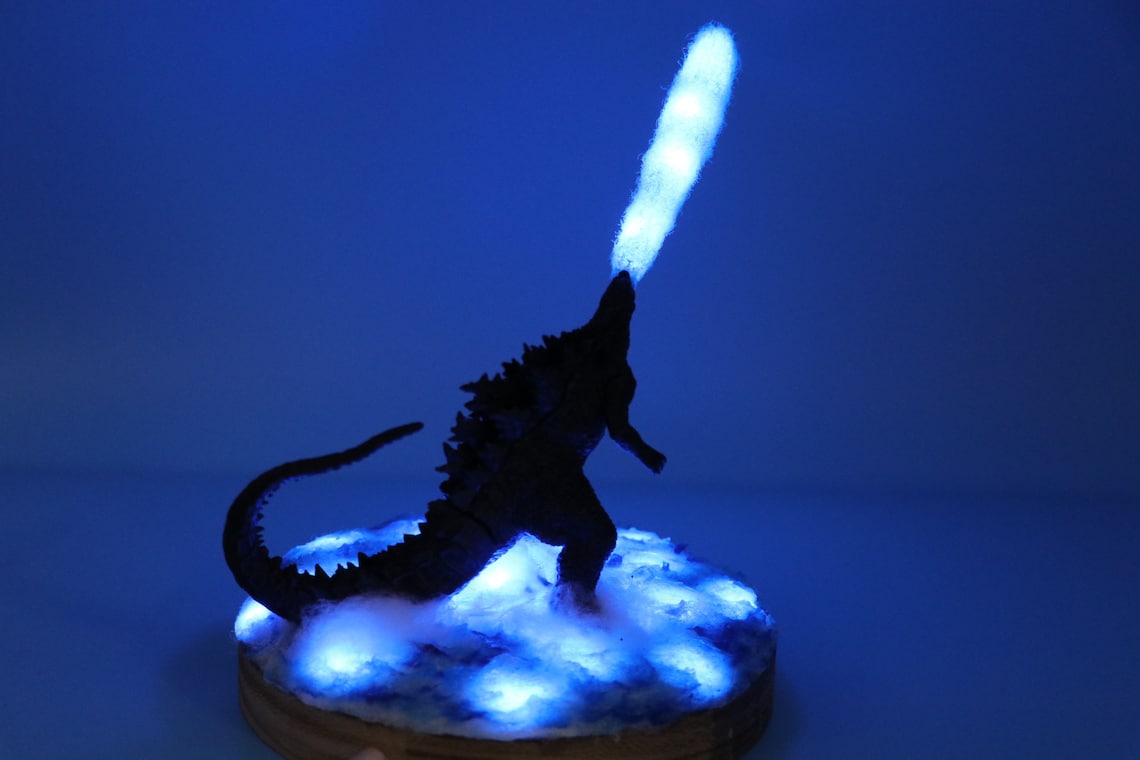 Red Lotus Godzilla Boy Birthday Gift Lamp