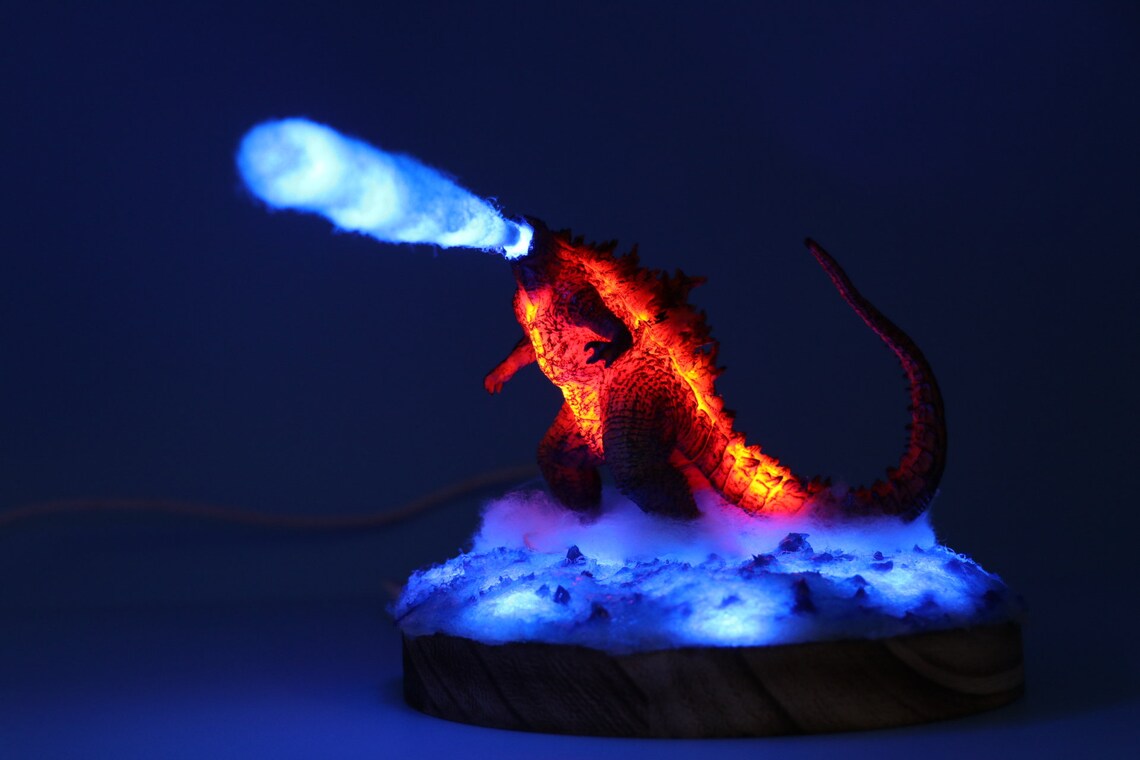 Red Lotus Godzilla Boy Birthday Gift Lamp