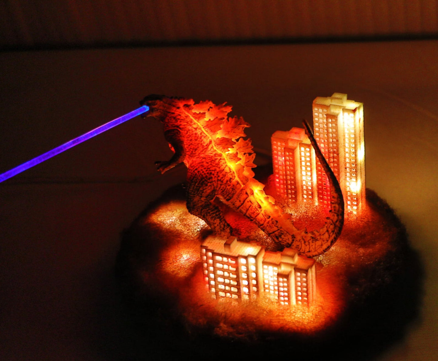 Red Lotus Godzilla Atomic Breathing Monster Lamp