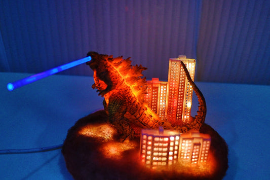 Red Lotus Godzilla Atomic Breathing Monster Lamp