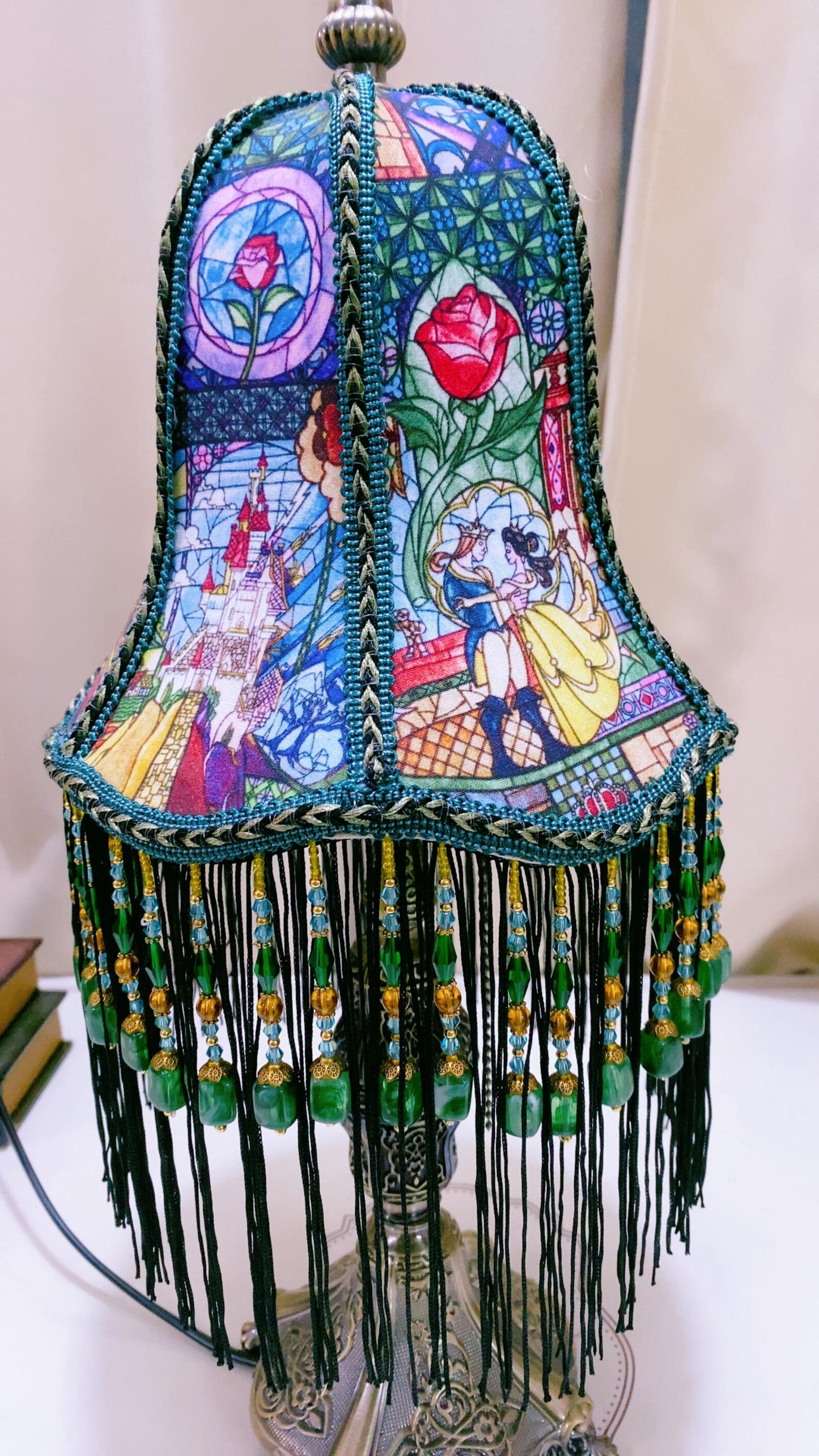 Handmade Beaded Tassel Table Lamp: Retro Princess Bedside Light