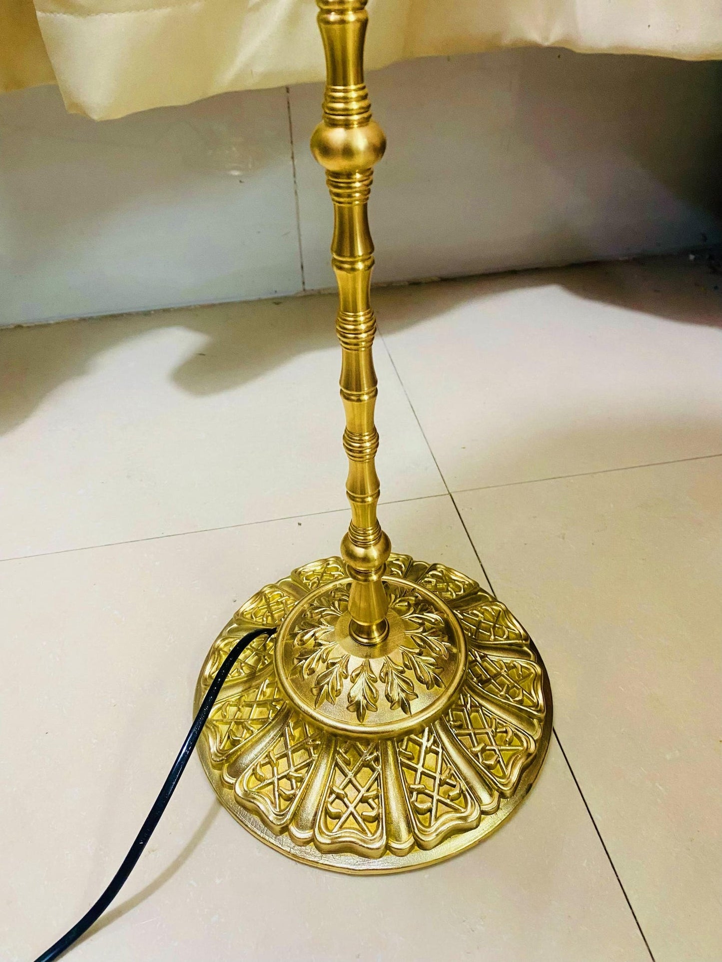 Bohemian Velvet Pleated Red floor Lamp