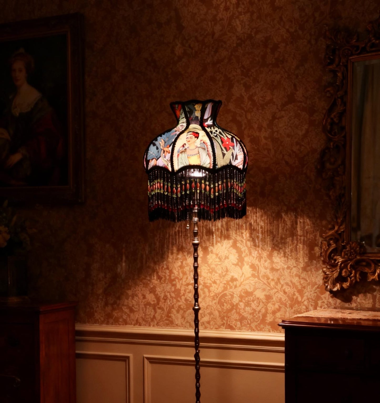 Frida Kahlo Vintage Tassel Floor Lamp