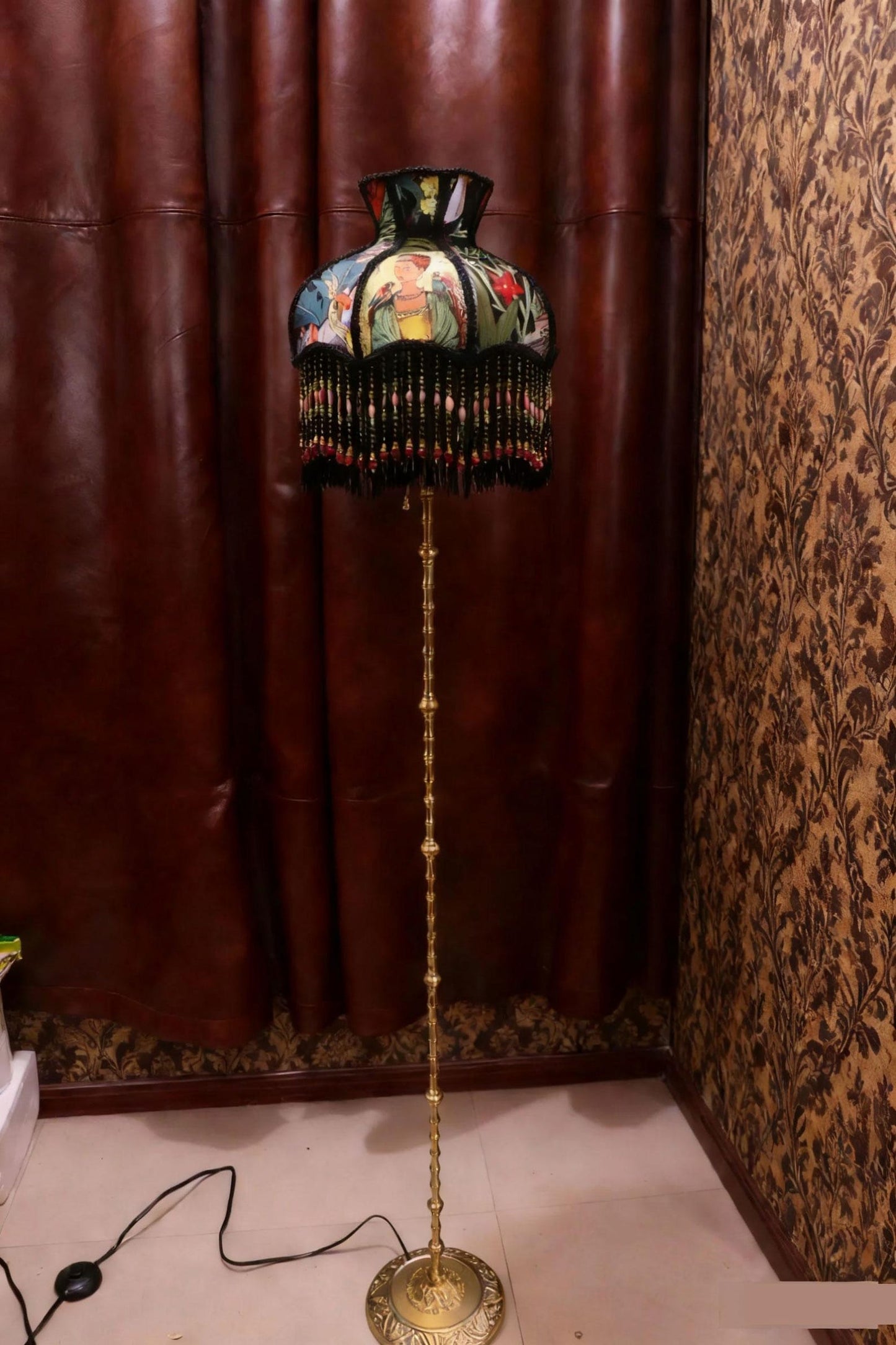 Frida Kahlo Vintage Tassel Floor Lamp