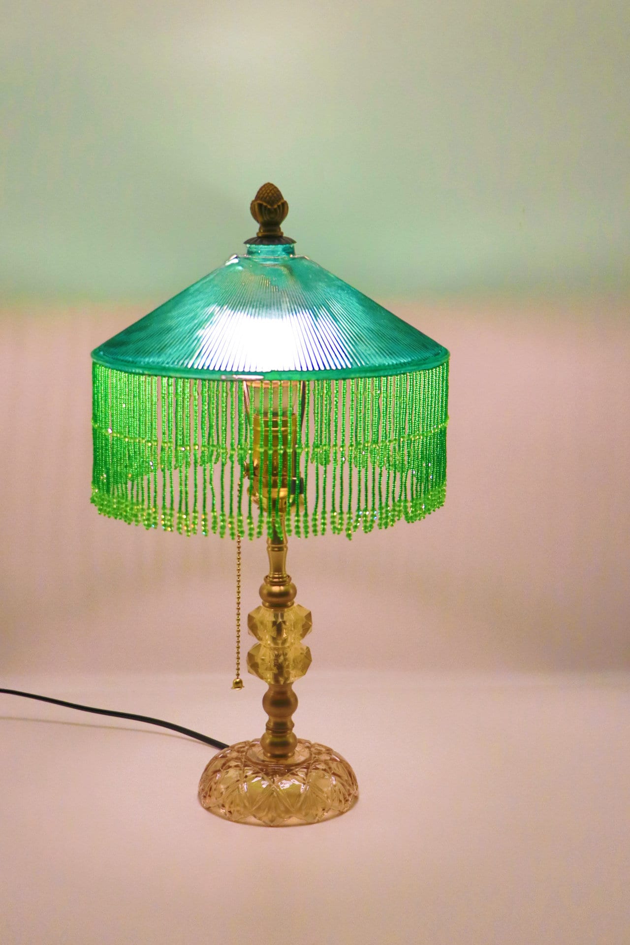 Emerald green reading lamp