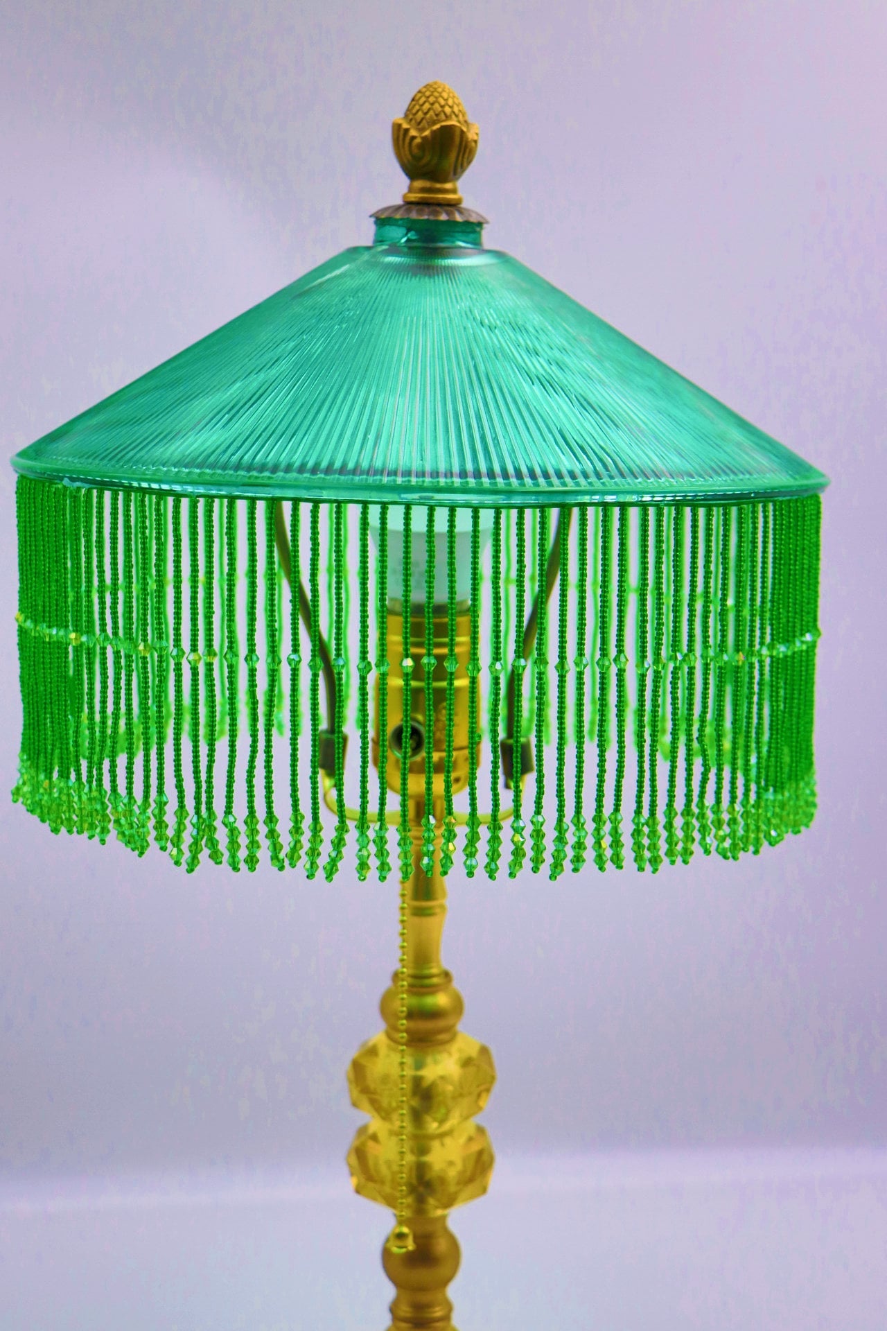 Emerald green reading lamp