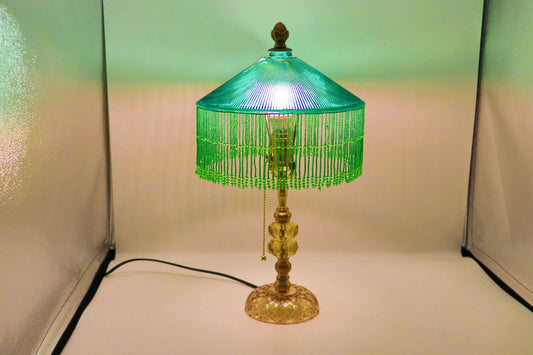 Emerald green reading lamp